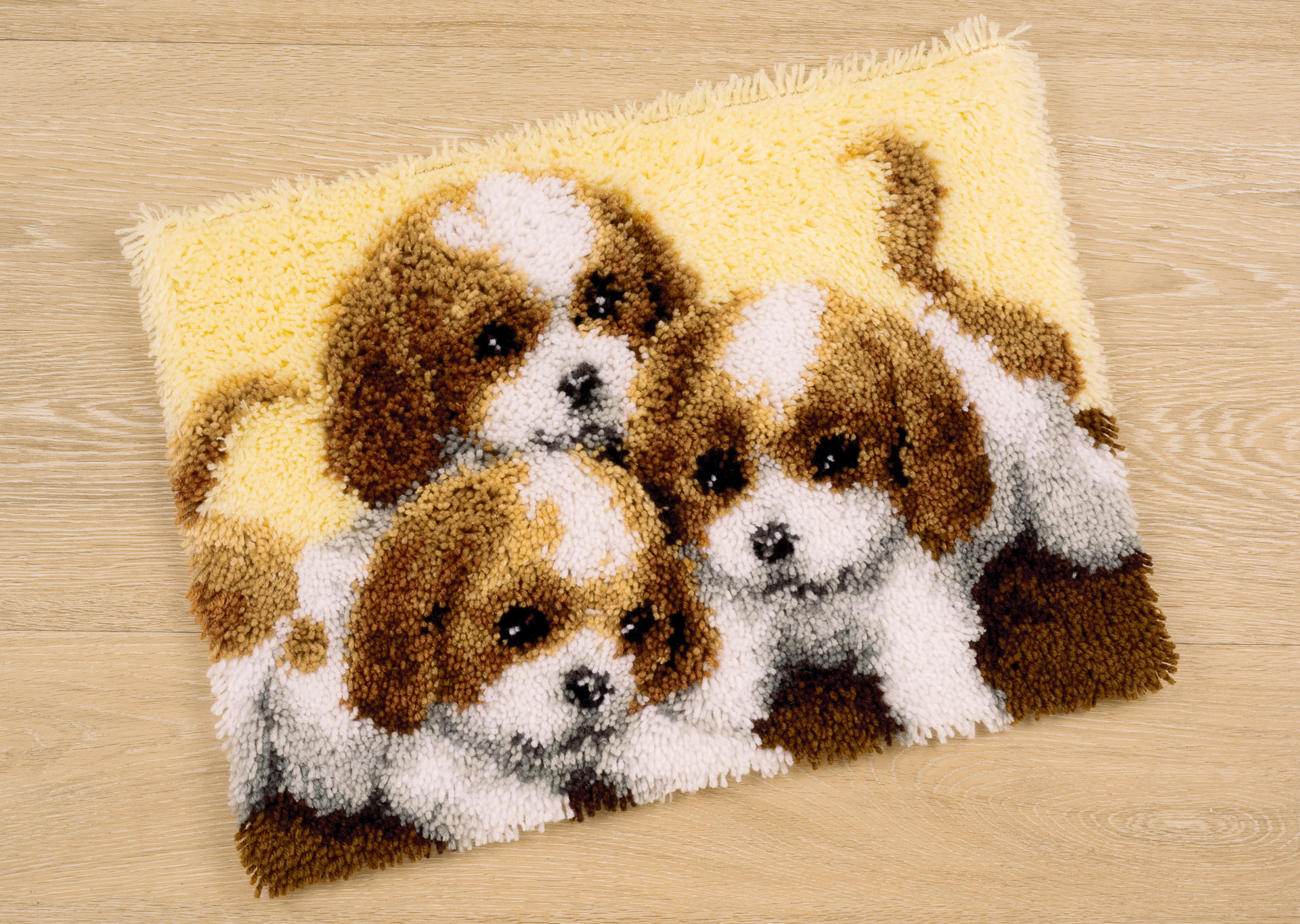 Tapis kit au point noué 3 chiots 50x40 cm - 3B COM